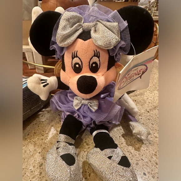 Disney World Sugar Plum Minnie  10" BEAN BAG STUFFED ANIMAL - Picture 12 of 13